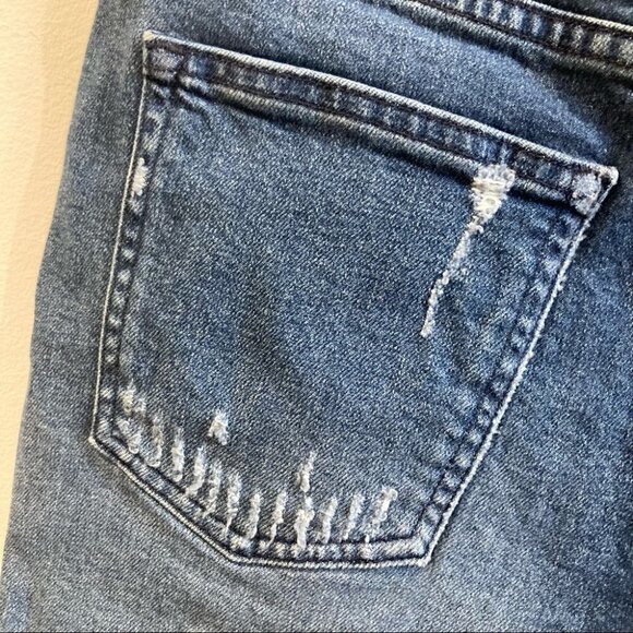 3x1 NYC Sz 25 High  Rise Buttonfly Raw Hem Distressed Jean Shorts - Picture 6 of 11